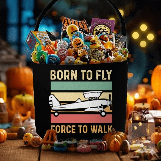 Forced to Walk Aircraft Mechanic Gift Fabric Baskets