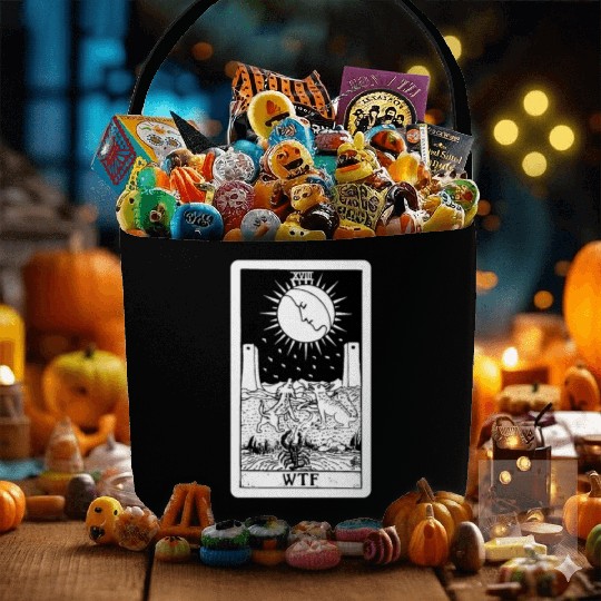 WTF - The Moon Tarot Card Fabric Baskets