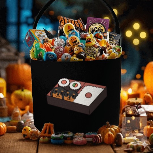 Sushi Bento Box Dachshund Fabric Baskets