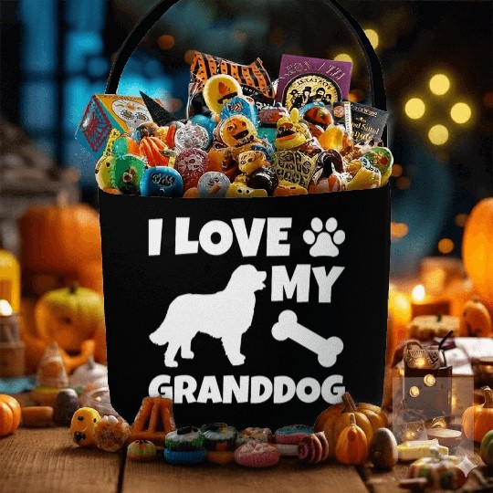 I Love My Granddog Bernese Mountain Dog Fabric Baskets