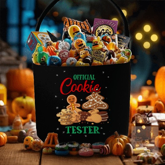 Official Cookie Taster Christmas Cute Holiday Fabric Baskets