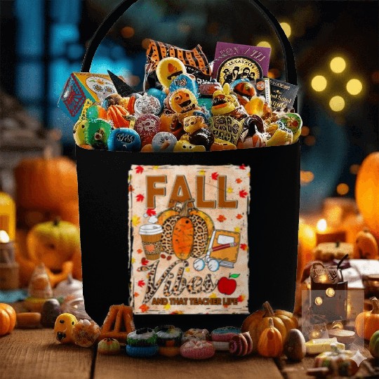 Fall Vibes And That Teacher Life Bleached Fabric Baskets