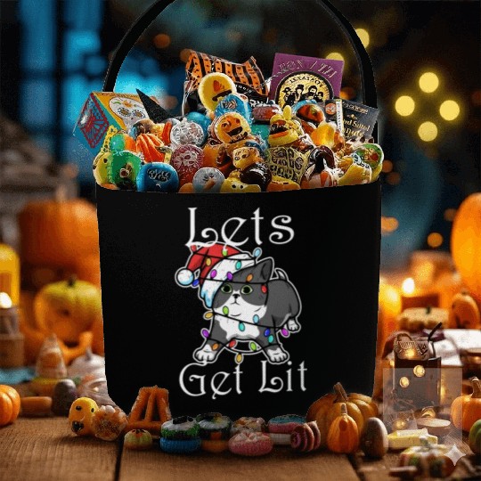 Lets get lit christmas Fabric Baskets