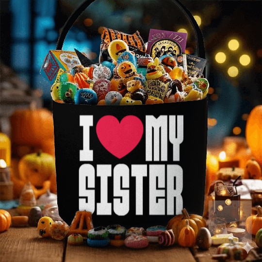 I Love My Sister Fabric Baskets