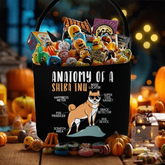 Shiba Inu Japanese Dog Lover Puppy Paw Love Fabric Baskets