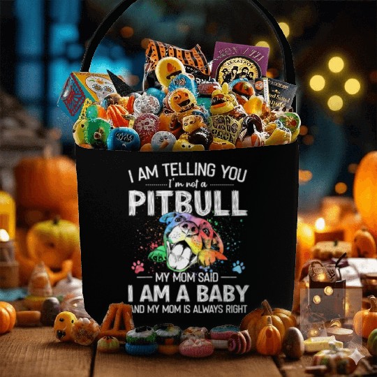 I Am Telling You I m Not A Pitbull Dog Owners Fabric Baskets