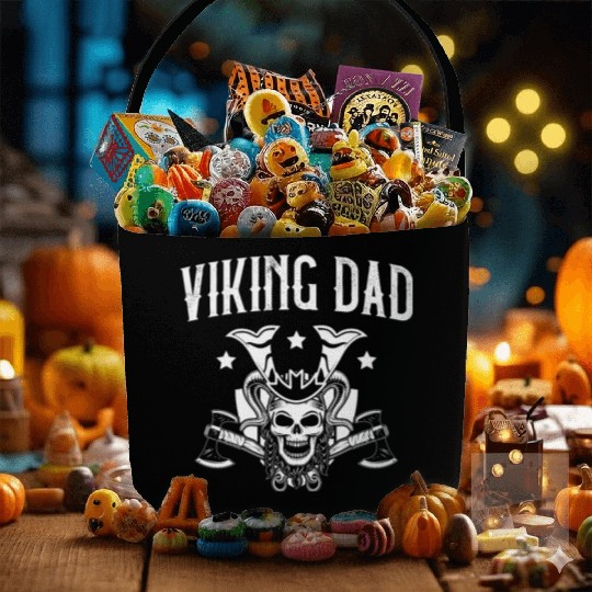 Viking Dad Pagan Scandinavian Berserker Norsemen Fabric Baskets