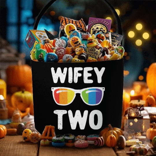 Wife Two Funny Lgbt Lesbian Couple LGBT Pride Gay Fabric Baskets