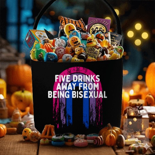 Five Drinks Away from Bisexual Bi LGBTQ Bi Pride Fabric Baskets