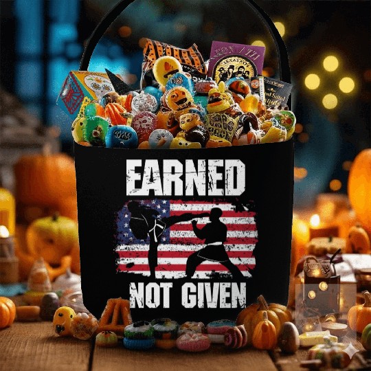 Earned Not Given! Karate Fighter Martial Arts Fabric Baskets