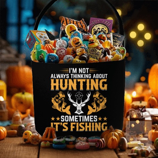 Deer Hunting Trout Fishing Fish Fishing - Deer Hun Fabric Baskets