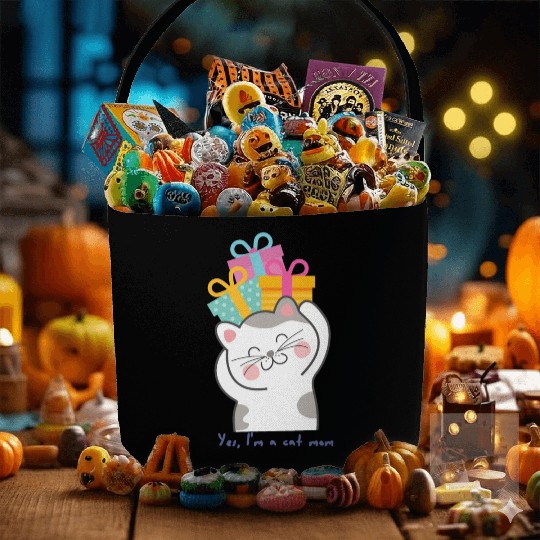 Modern Cat Mom Fabric Baskets