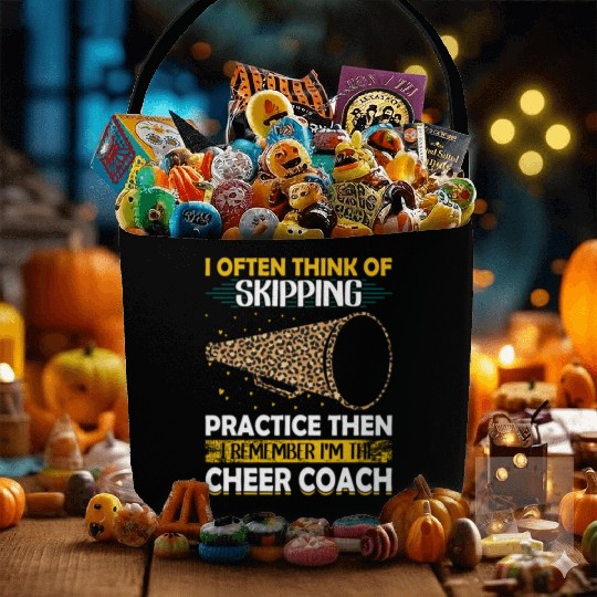 Cheer Coach Lifestyle Ironic Witty Sarcastic Quote Fabric Baskets