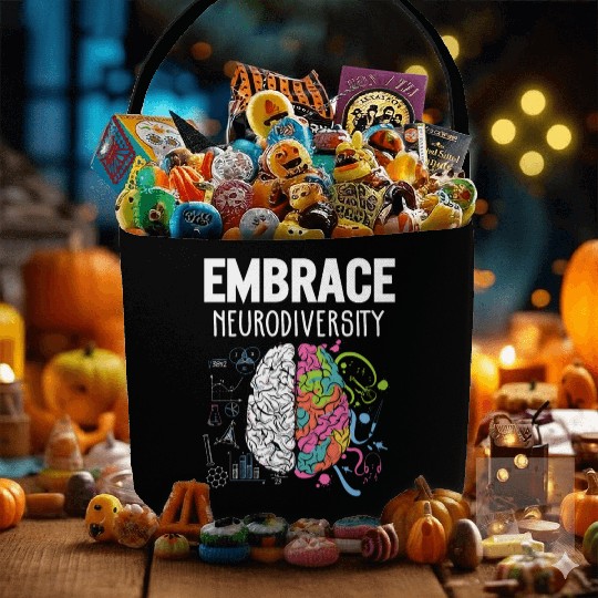 Embrace Neurodiversity Brain Adhd Autism Awareness Fabric Baskets
