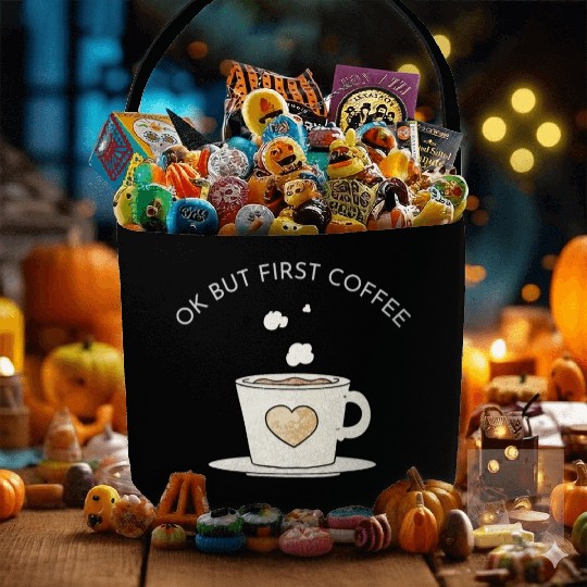 Okay, but first coffee Fabric Baskets