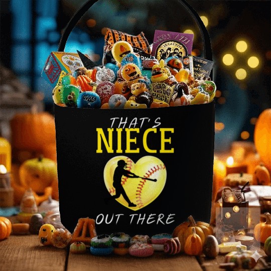 That s My Niece Out There Softball Fabric Baskets