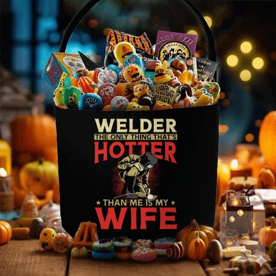 Welder Welding Husband Wife Fabric Baskets