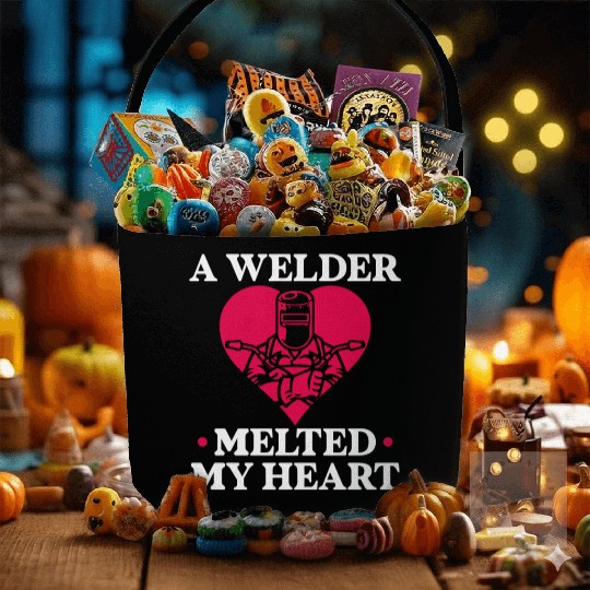 Welder Welding Girlfriend Fabric Baskets