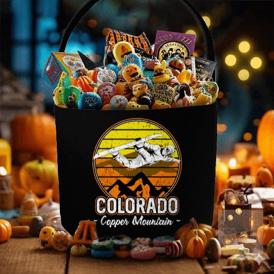 Copper Mountain Colorado Snowboarding Fabric Baskets