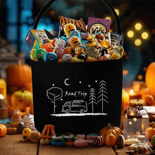 Road trip – your heart beats for camping Fabric Baskets