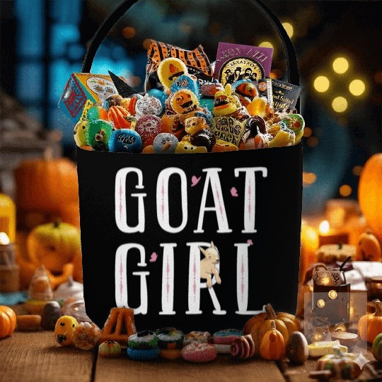 Goat Girl Goat Lover Fabric Baskets