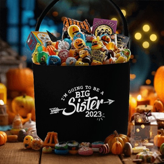 Going to be a Big sister 2023 pregnancy baby girls Fabric Baskets