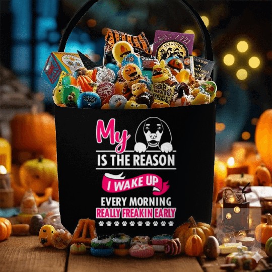 Dachshund Dog Is The Reason I Wakeup Every Morning Fabric Baskets