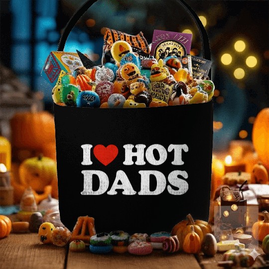 I Heart Hot Dads Outfit Y2K Adult Humor I Love Fabric Baskets