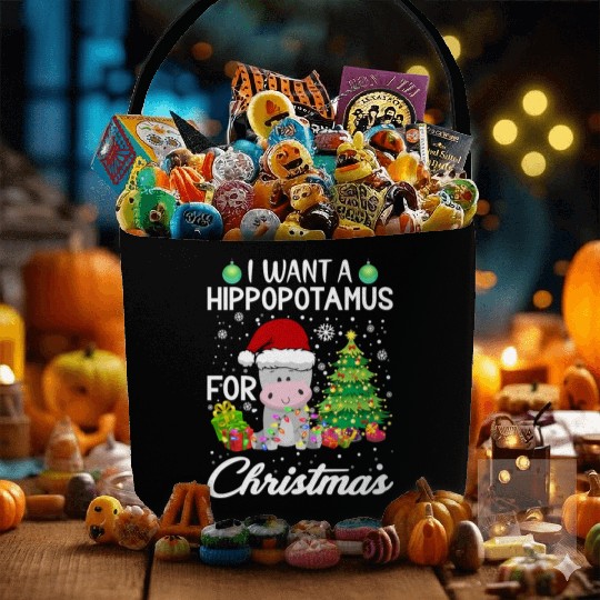 I Want A Hippopotamus For Christmas Hippo Fabric Baskets