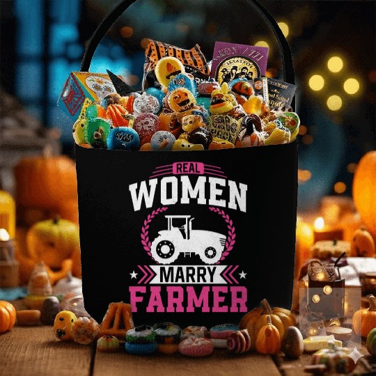 Farming Farmer Husband Wife Fabric Baskets