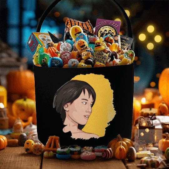 Illustration Logo - A Girl Fabric Baskets