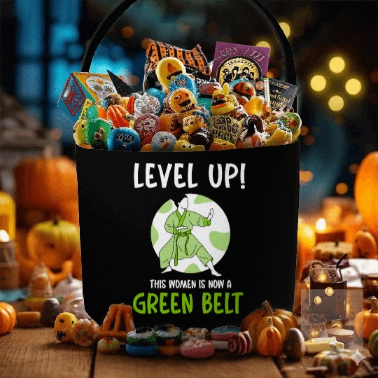 Level Up! This women is now a green belt Fabric Baskets