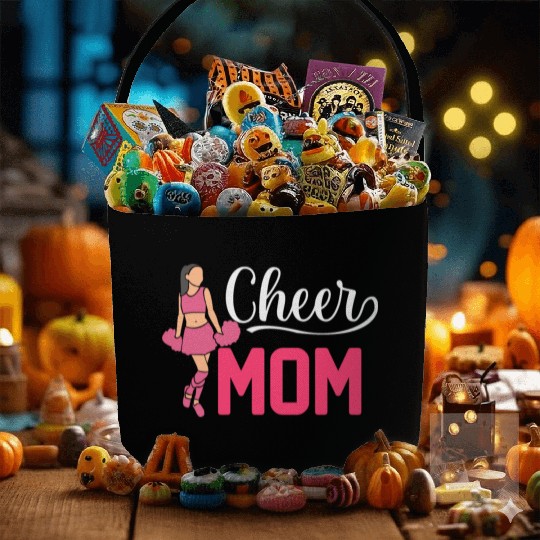 Womens Cheer Mom Gymnastics Cheerleading Mom Squad Fabric Baskets