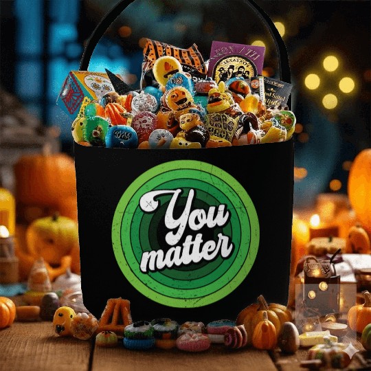 You Matter Green Mental Health Fabric Baskets