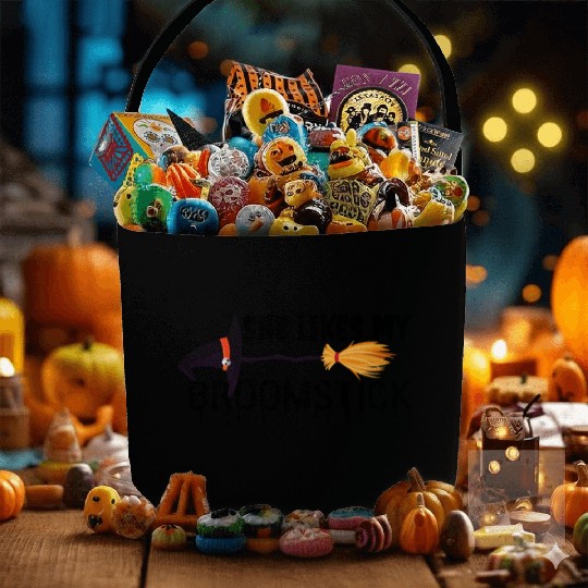 She like my broomstick Halloween costumes Fabric Baskets