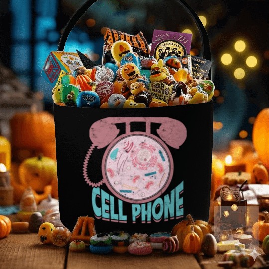 Cell phone Biology Science Cellular Biologist Fabric Baskets