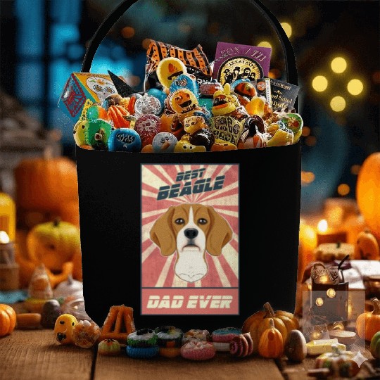 Best Beagle Dad Ever I Beagle Lover Fabric Baskets