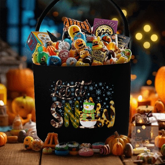 Christmas Snowman, Let it snow , Snowman gift Fabric Baskets