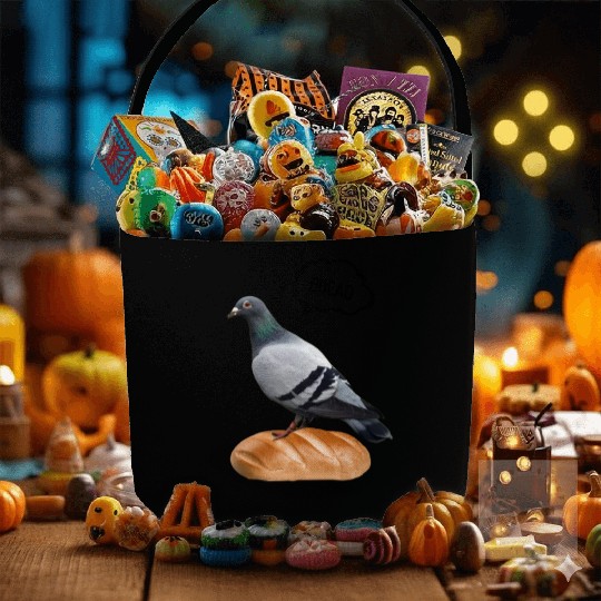 Pigeon the bread lover Fabric Baskets