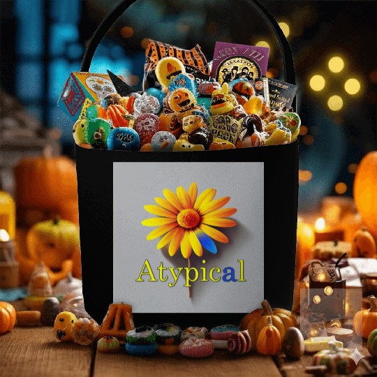 Colorful flower, atypical or neurodivergent Fabric Baskets