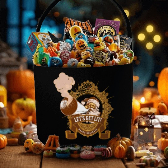 Lets get lit christmas Fabric Baskets