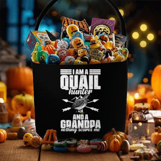 Funny Quail Hunting Hobby For Bobwhite Quail Fabric Baskets