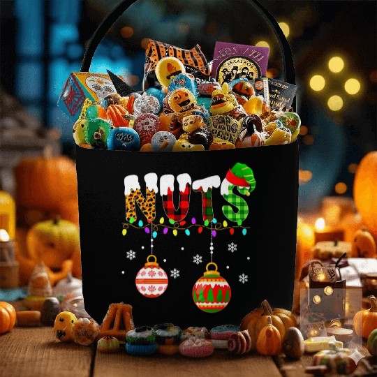 Funny Chest Nuts Couples Christmas Chestnuts Xmas Fabric Baskets
