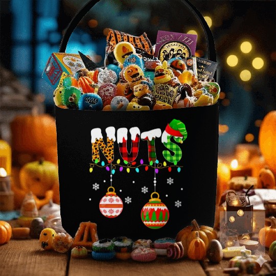 Funny Chest Nuts Couples Christmas Chestnuts Xmas Fabric Baskets