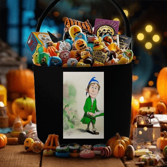 Elf with a book Fabric Baskets