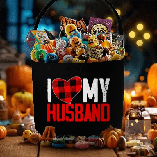 I Love My Hubby Valentines Day Marriage Cupid Love Fabric Baskets