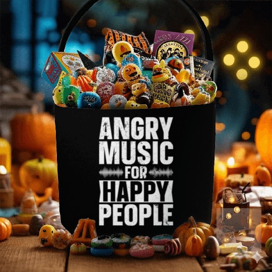 Angry Music For Happy People Fabric Baskets