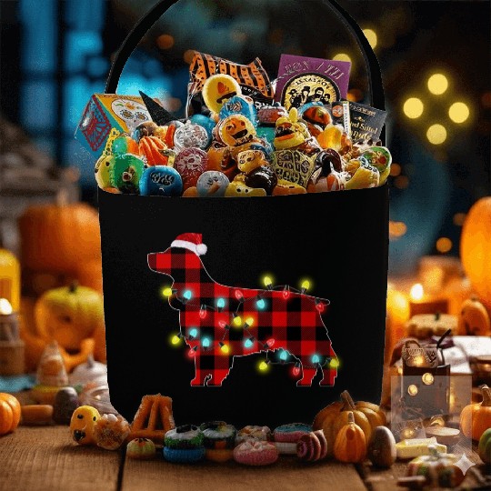 English Cocker Spaniel Christmas Dog Lover Pajamas Fabric Baskets