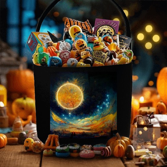 Full moon and Sun Fabric Baskets