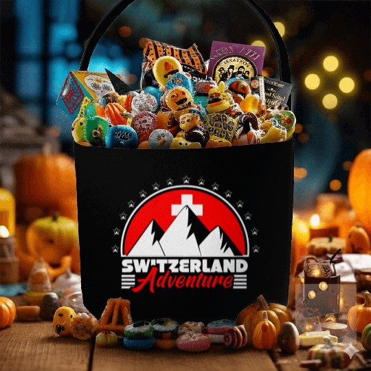 Switzerland Matterhorn Flag Gift Idea Fabric Baskets